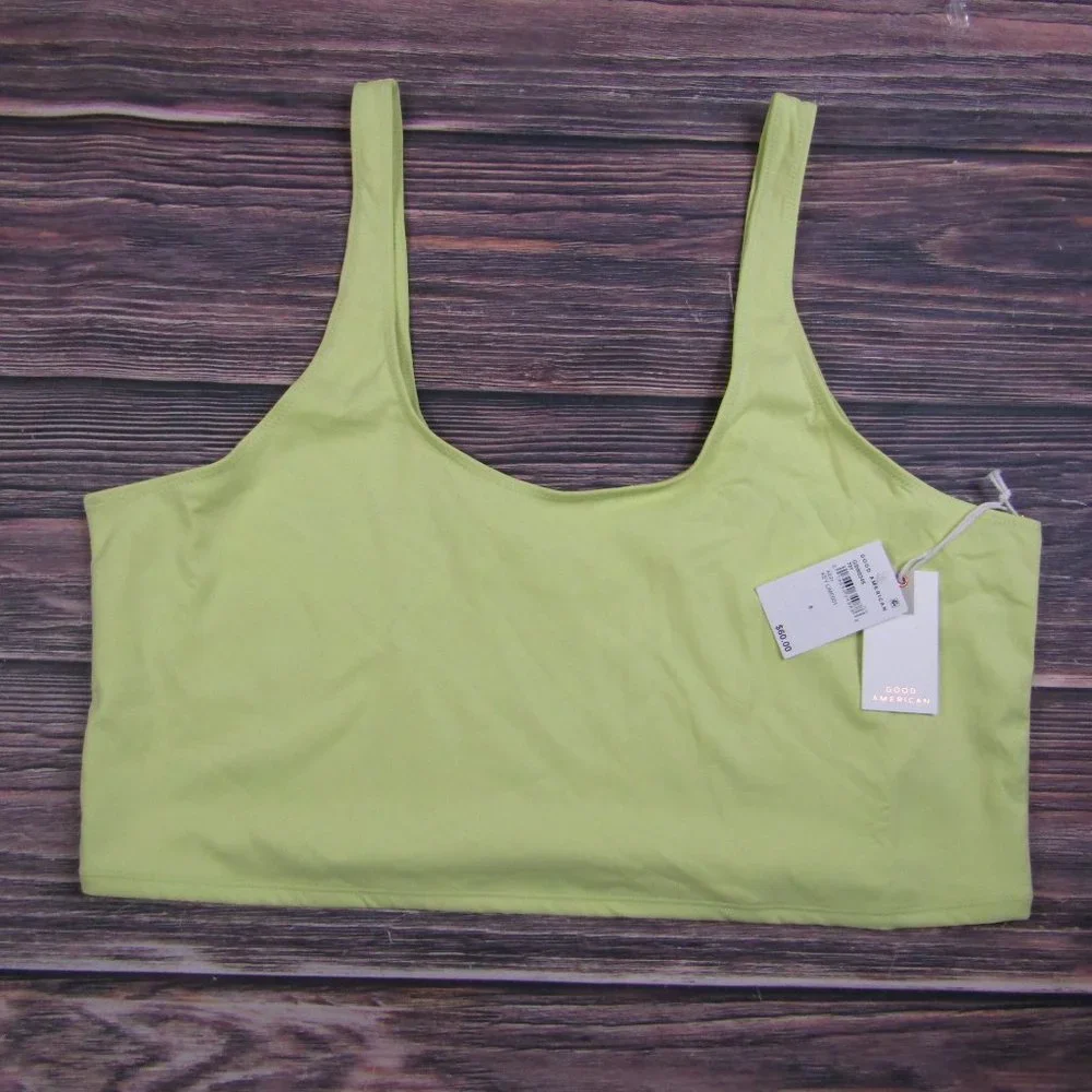 Good American NEW Womens 5XL Key Lime Scuba Swim Tank Top - Picture 1 of 8